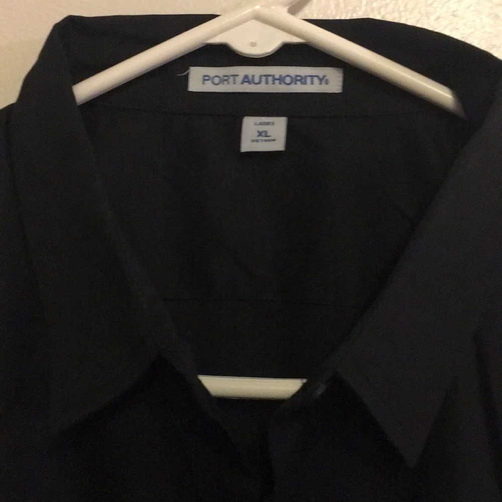 Port Authority Ladies Black Button Down Shirt Size extra Large NWOT Comfortable - Picture 3 of 5
